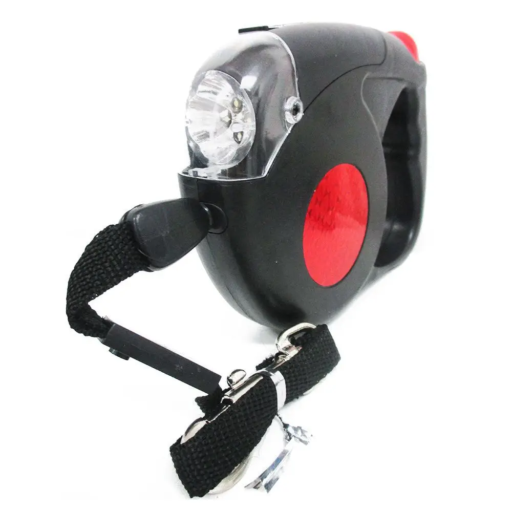 

New 16.4 FT Retractable Pet Dog Leash With LED Flash Light Harness Collar Small