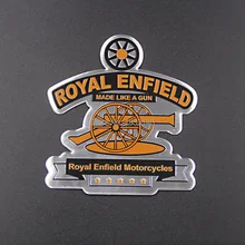 Для королевский Энфилд пушка сделана как пистолет мотоцикл эмблема значок высокого качества Дека Алюминиевые наклейки