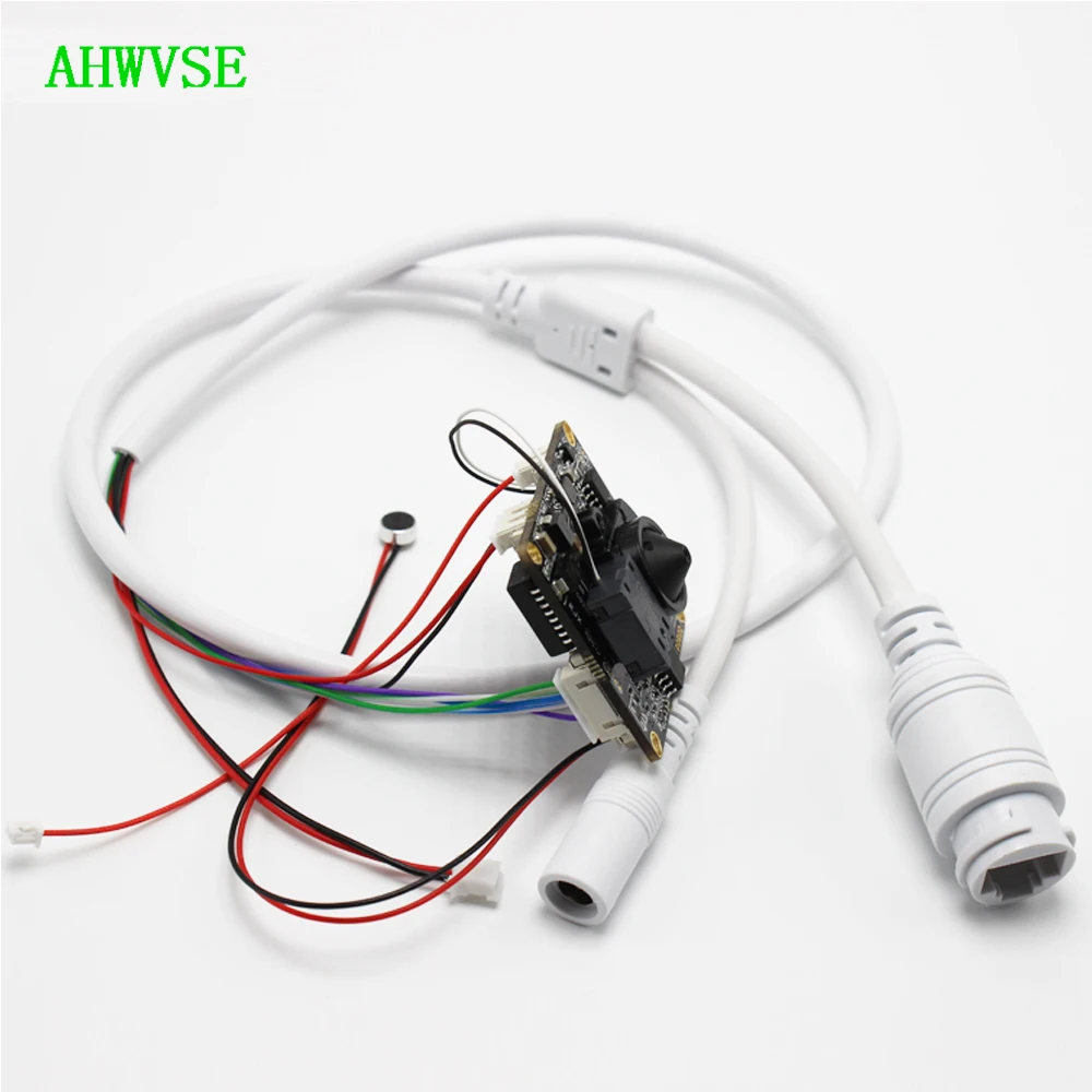 Wide Angle 3.7mm Lens IP Camera Module PCB board Audio Input With External Pickup Microphone 1080P IP Cam 2MP ONVIF