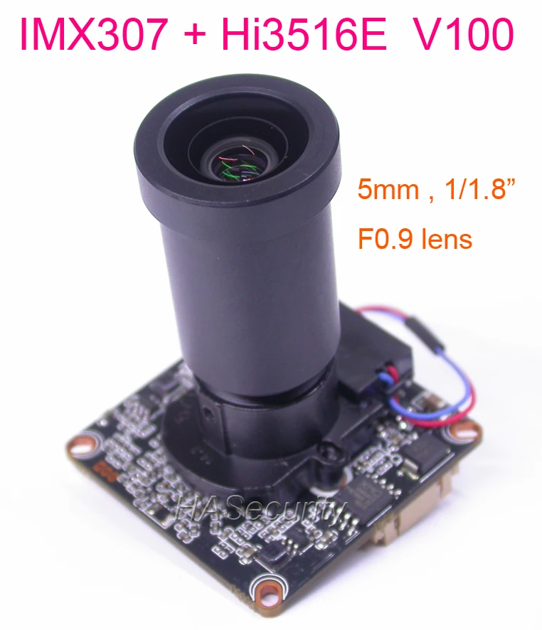 F0.9 объектив 1080P IPC 1/2. 8 &quotSONY STARVIS IMX307 CMOS датчик изображения Hi3516E V100 CCTV IP камера