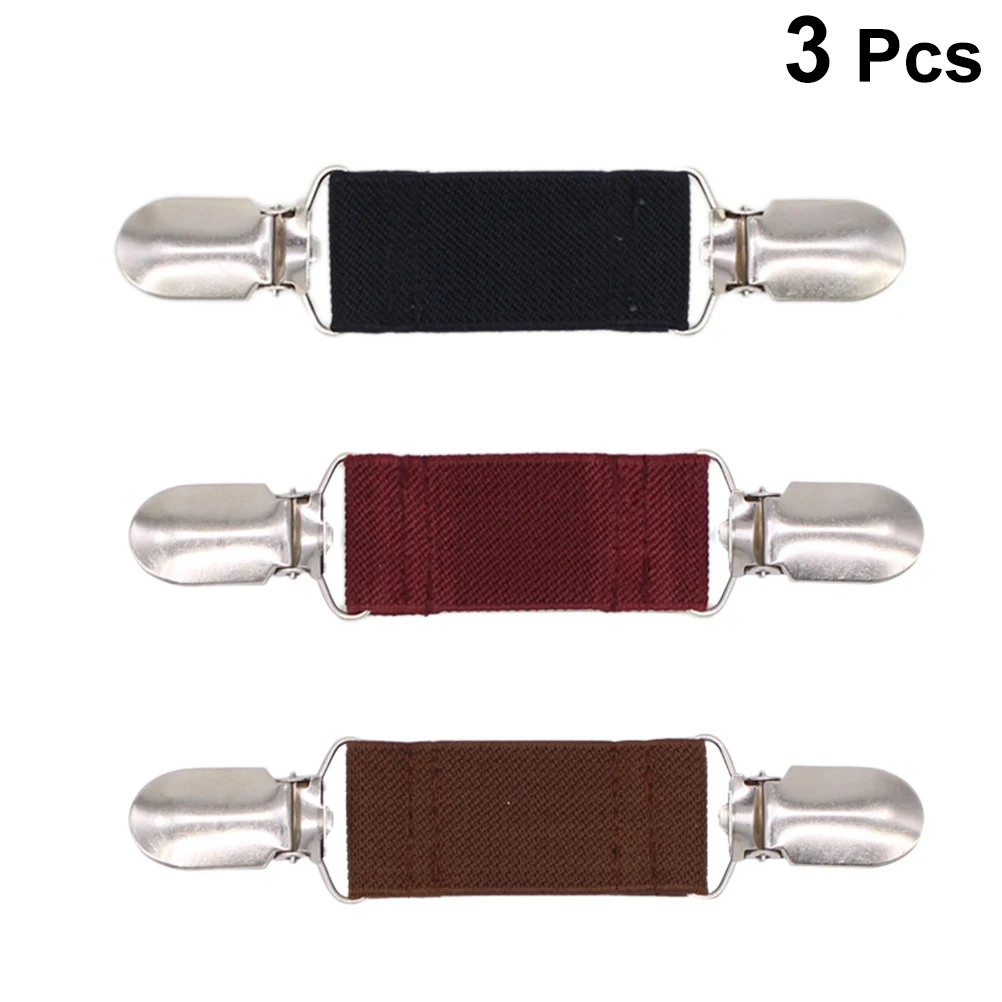

3PCS Unisex Clothing Clips Elegant Simple Beach Sterling Silver Plated Clothes Pegs Coat Dress Sweater Chain Clips Folder