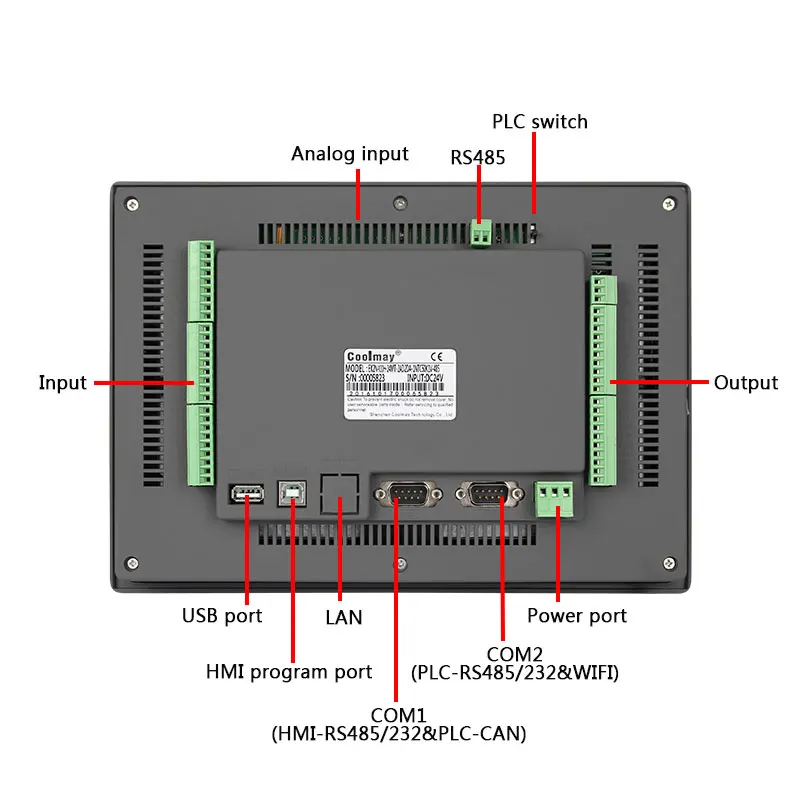 Coolmay MX2N-70HB-44MR-5AD2DA-1G4V-V-485H экономического 7 дюймовый сенсорный экран plc интегрированный с весом функции для тензодатчик