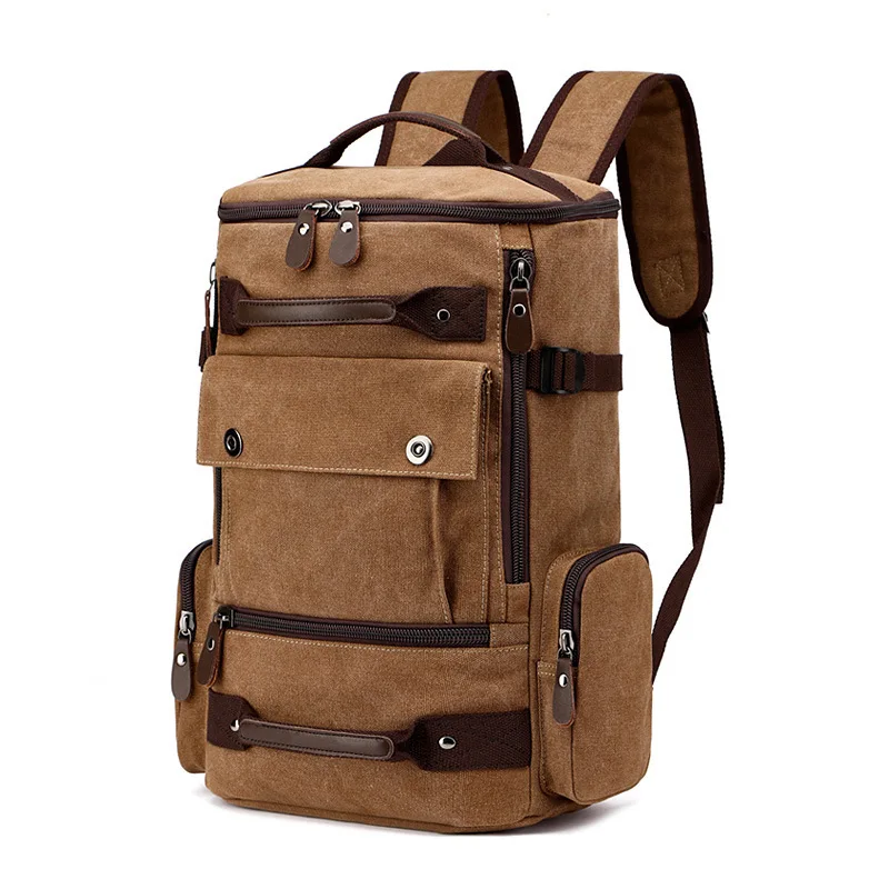 

Large Capacity Vintage Backpack For Men Canvas Multifunction Travel Backpacks Bag Male Military Backpack Luggage Shoulder Bag