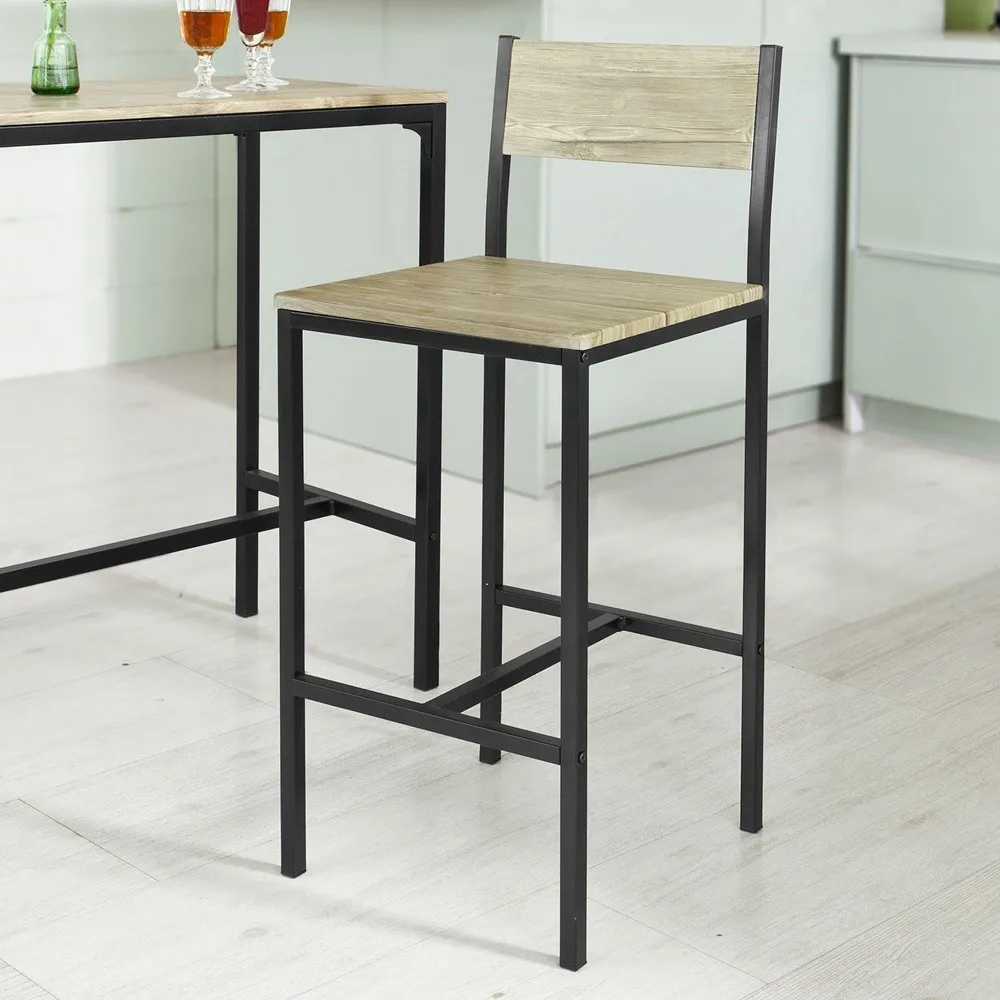 SoBuy OGT03 Home Kitchen Restaurant Bar Set Furniture Dining Set-1 Bar Table and 2 Stools