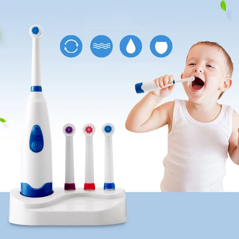 Electric Rotating Teeth Brush for Kids with Replacement Brush Heads Oral Hygiene Baby Toddler Toothbrush Baby Care Electric Rotating Teeth Brush for Kids with Replacement Brush Heads Oral Hygiene Baby Toddler Toothbrush Baby Care