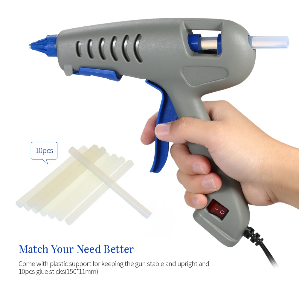 Hot Melt Glue Gun Mini Professional Industrial Hot Melted Glue 100W DIY