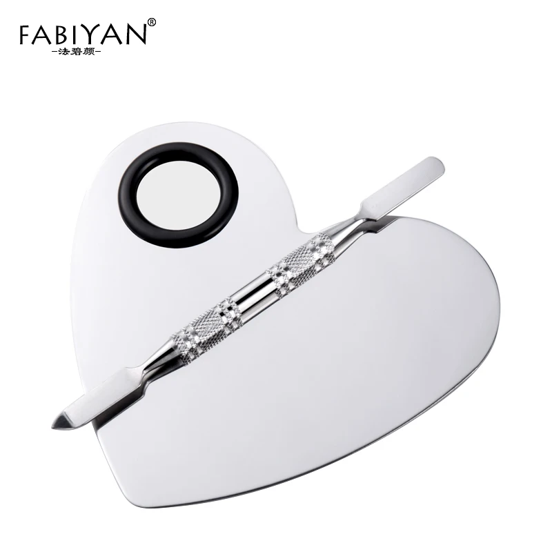 

Heart Stainless Steel Palette Spatula Cosmetic Makeup Cream Nail Art Foundation Eye Shadow Mixing Gel Polish Tool Set Hands-free