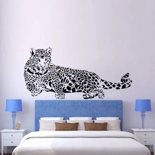 Дизайн, виниловые наклейки на стену, животные, гепард, леопард, пантера, съемная Наклейка на стену для детей, детская комната, гостиная, домашний декор