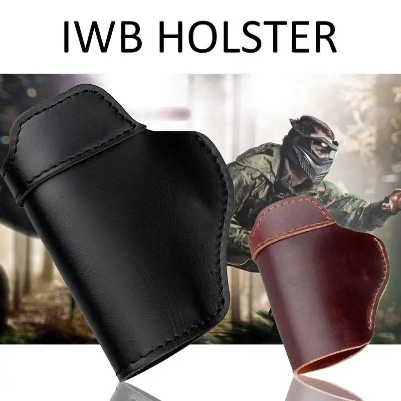 

Tactical Hunting Revolver Holster Outdoor Military Waist Leather Holster Belt Airsoft Hunting Holster Accessory Waist Cover