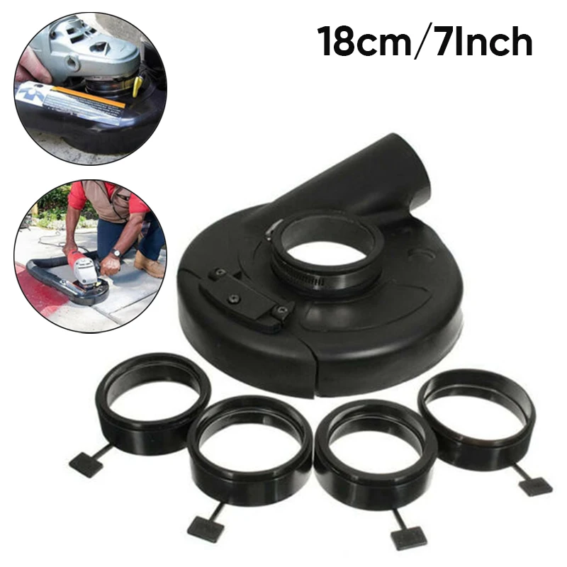 

For Angle Grinder Tool With 18cm/7inch Vacuum Dust Shroud Cover Locating Ring Set
