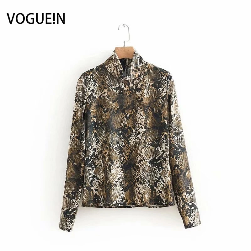 Voguein New Womens Snake Pattern Print Long Sleeve Chiffon Tops Blouse Wholesale Blouses Shirts Aliexpress