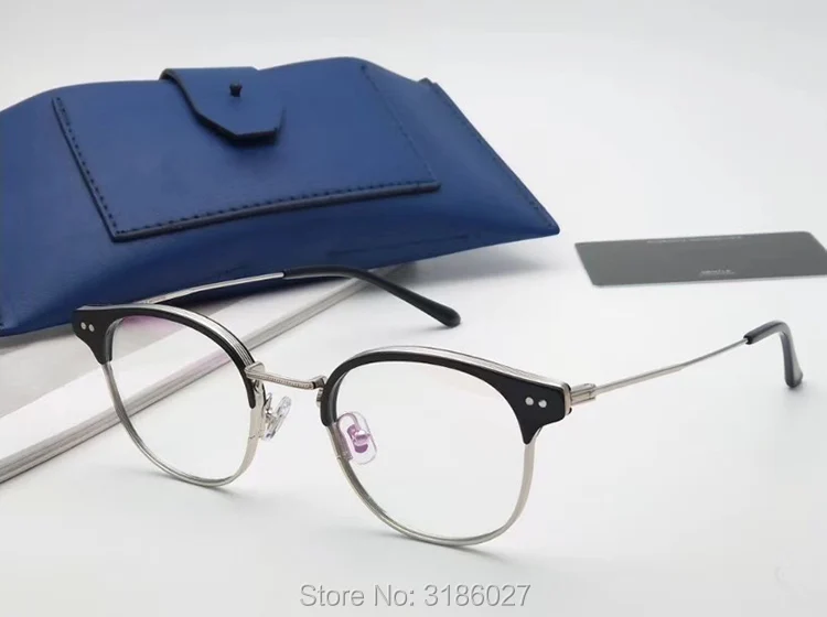 Comprar Gafas con montura de acetato de Metal con puente de doble nariz de gafas redondas de moda Retro Para hombre y mujer de marca suave
