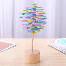Candywood Деревянная волшебная палочка игрушки для снятия стресса вращающийся леденец креативное Искусство украшение офис декомпрессия мальчик Dirls