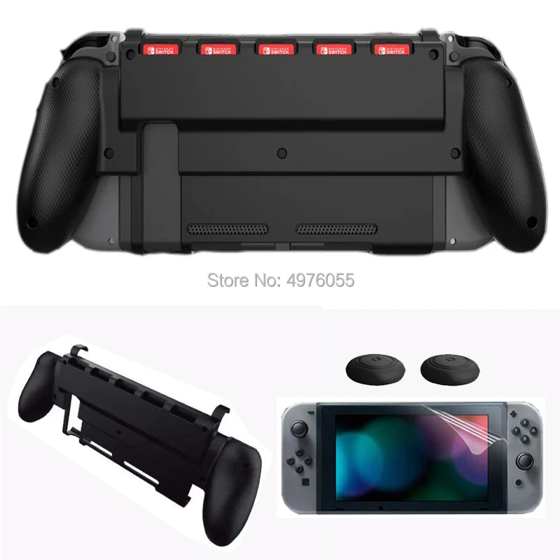 

Nintend Switch Grip Case with 5 Game Cards Slots Storage Ergonomic Handle Goplay Hand Grip Screen Protector Film for Switch