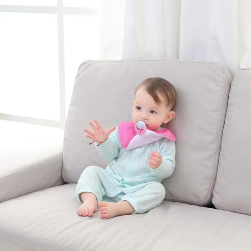 New Reusable Solid Color Bibs Burp Cloths Nipple Baby Saliva Towel Pacifier Kit Baby Eating Accessory Soft Baby Stuff