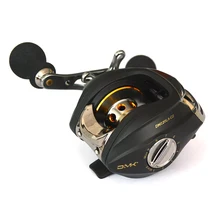 11+ 1BB 6,3: 1 левосторонняя Рыболовная катушка для наживки 10 шариковых подшипников+ односторонняя муфта высокоскоростная черная