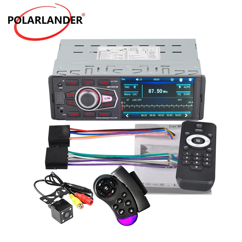 1 Din автомагнитола HD 1080P экран 4042UM Bluetooth MP3 плеер FM/USB/AUX in/SD 4,1 дюймов рулевое колесо/дистанционное управление Авторадио