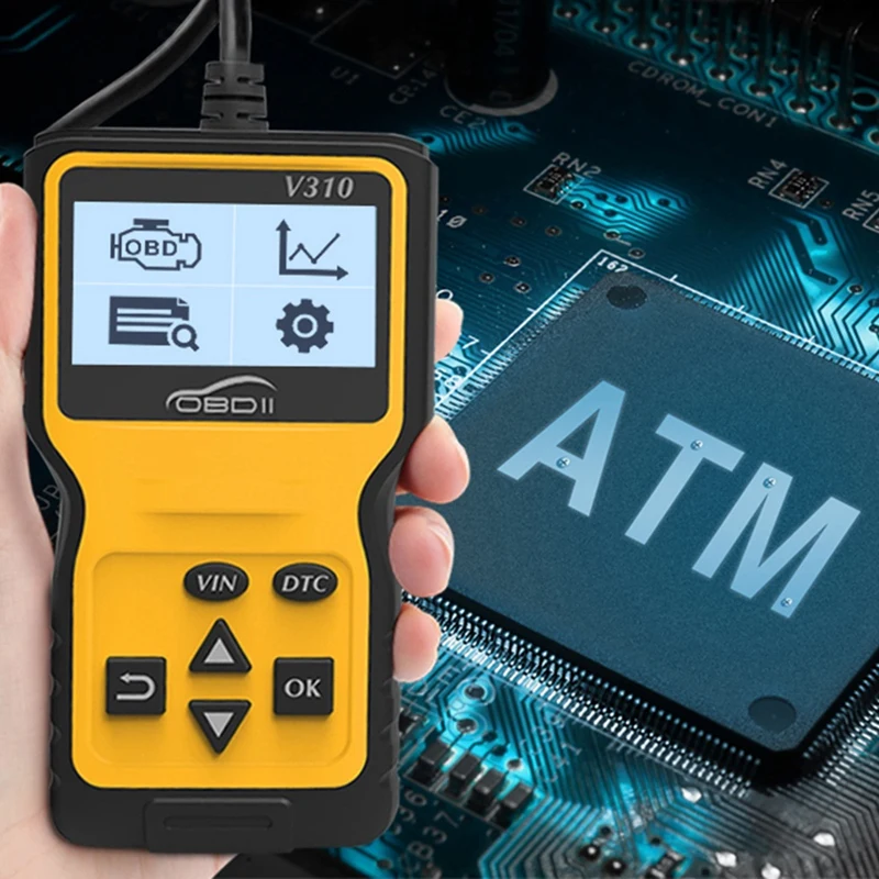 V310 автомобильный считыватель кодов Авто Can Obd2 сканер V1.1 16 Pin Мужской двигатель