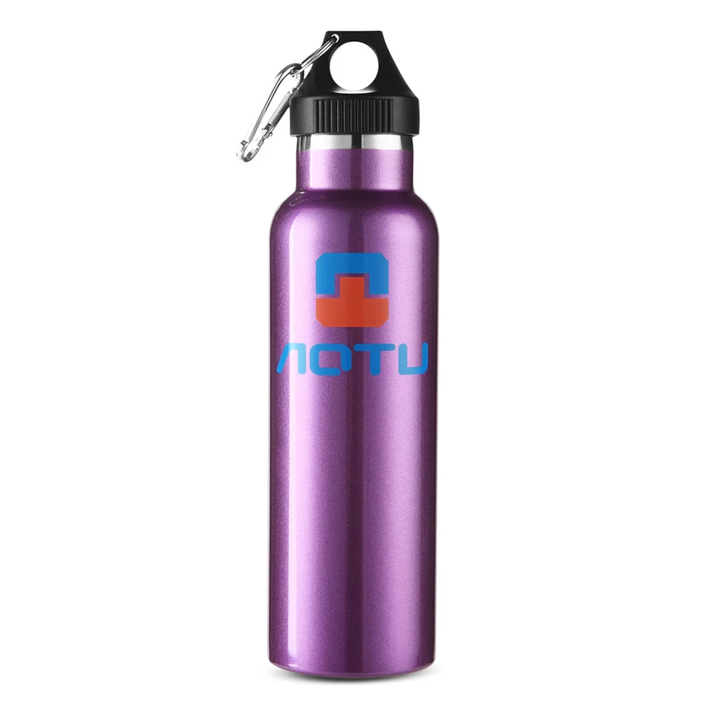

600ml Double Wall Insulated Stainless Steel Water Bottle Outdoor Exercise Plastic Bike Sports Drinking with Cleaning Brush Kit