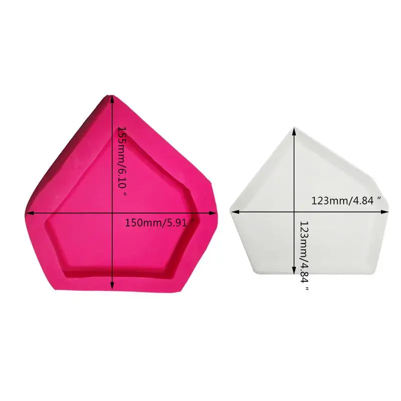 

DIY Silicone Mold Irregular Edge Tray Clear Water Concrete Desk Goods Tray Home Storage Tray Molds Pretty Silicone Handcrafts