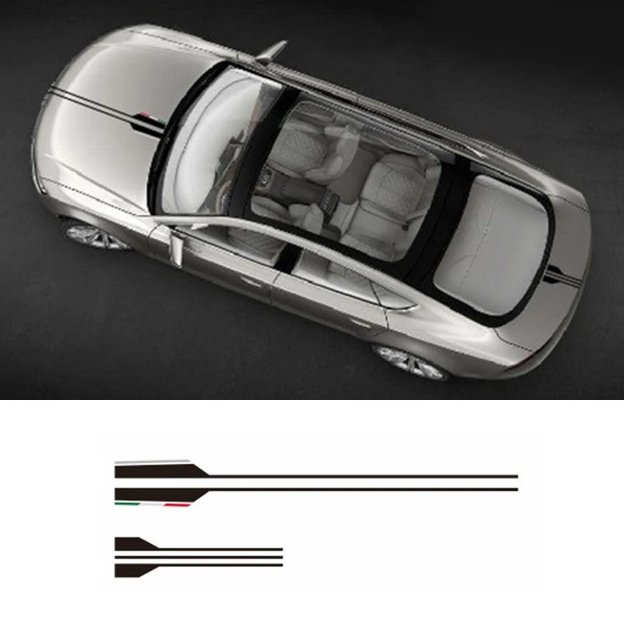 

Car Styling Head Car Sticker Black Vinyl Hood Decals Stripe For Mercedes Benz