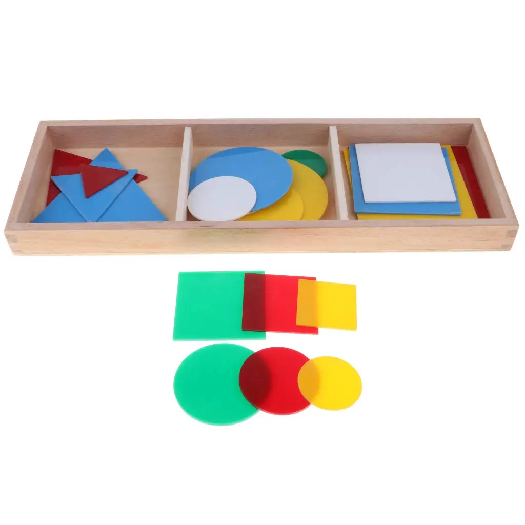 Montessori Materials Mathematics Geometric Cards Preschool Children Baby Kids Birthday Gift Teachin - 32968545608