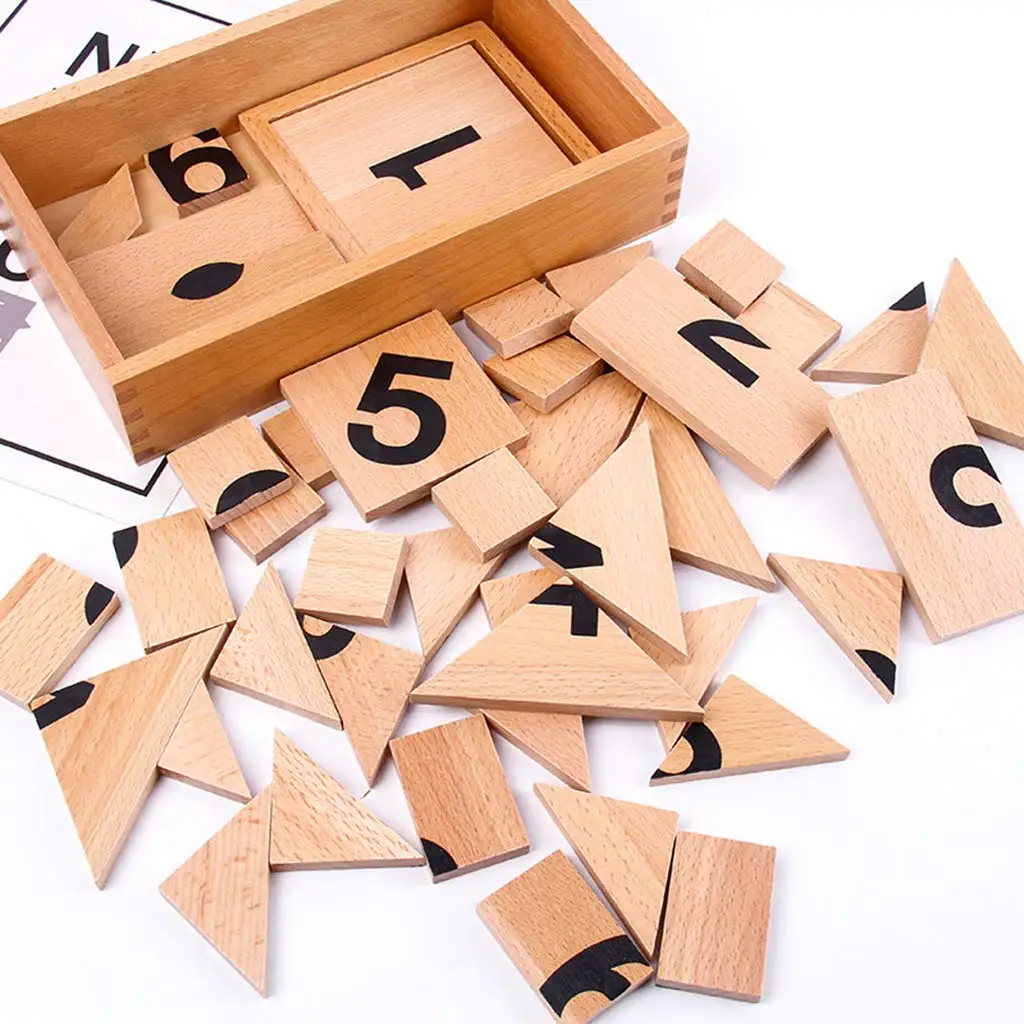  Montessori Mathematics Material Puzzle Math Number Box Early Teaching Preschool Kindergarten Learni - 32972719195