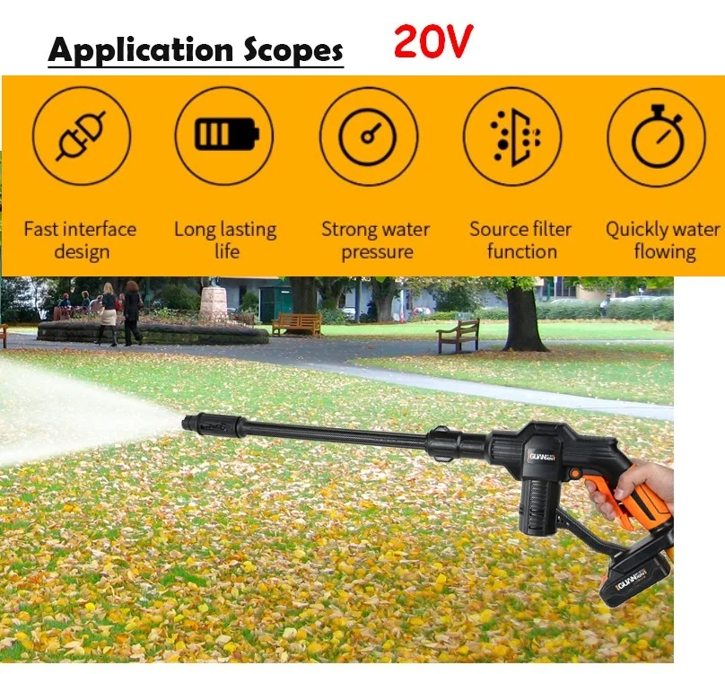 Zeepin 20 в пушка мойка для автомобиля 1.2MP 3300 об./мин. Electri беспроводной высокое