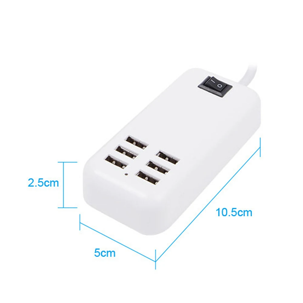 KISSCASE 6 منافذ جاك USB الهاتف شاحن آيفون Redmi سفر سريع شحن لنا/الاتحاد الأوروبي المكونات قاعدة الهاتف المحمول شاحن شاحن