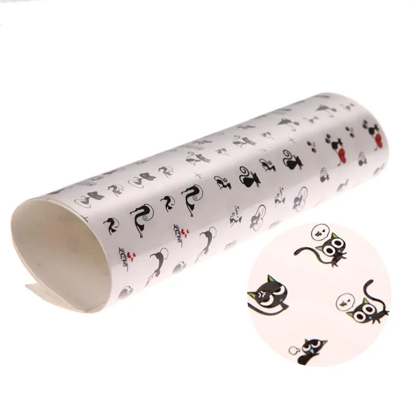 

2018 New Nail Cute Art Sticker cartoon Cat design for nail water decals nail big sticker posting flowers christmas sliders