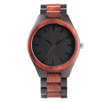 

Mens Watches Top Brand Luxury Black Minimalism Design Natural Wooden Watch for Boy Quartz Watches Men Military Relogio Masculino