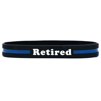 

100pcs USA United states American Police blue thin line wristbands Retired wristband bracelet bangle wrist bands