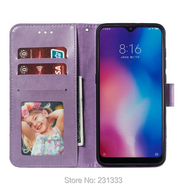 Кожаный чехол кошелек C ku с цветком мандалы для Xiaomi 9 9SE 8 LITE Redmi 6 PRO NOTE 7 подставкой и