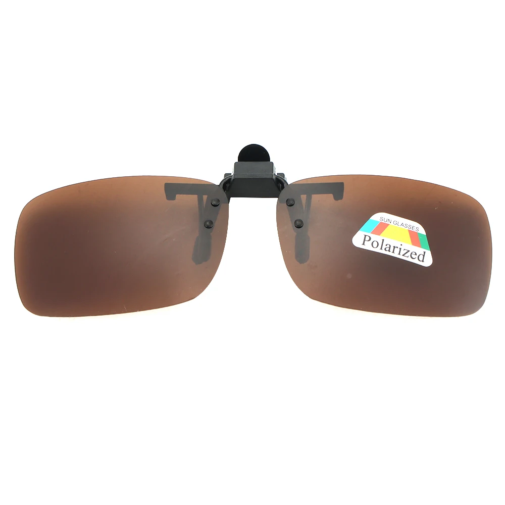 Антибликовые поляризационные солнцезащитные очки с зажимом для вождения, солнцезащитные очки темно-коричневого цвета, очки ночного видения, линзы из смолы для вождения