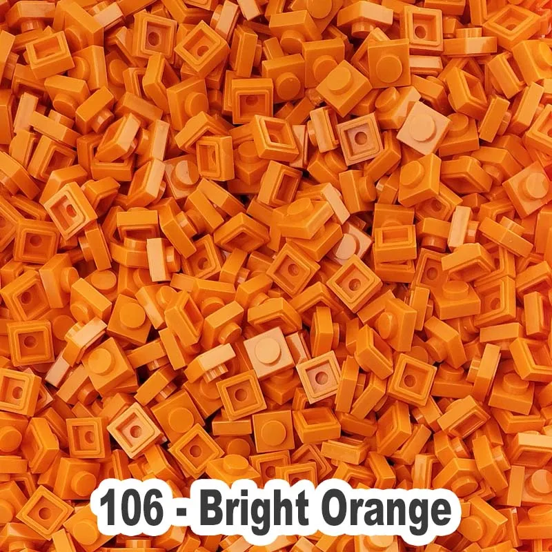 100pcs/lot Educational Toy Plastic Building Blocks Accessory 1X1 Plate 45 Colors Pixel Art DIY Toys for Children Christmas gifts