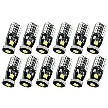 

Pack Of 12-194 168 2825 W5W T10 Led Light Bulb 10-30V White Extremely Bright 3030 3Smd Led Replacement Bulbs Canbus Error Free
