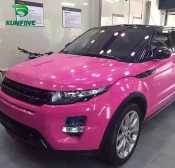 

Car Styling Wrap Supper gloss Rose red Car Vinyl film Body Sticker Car sticker With Air Free Bubble For Motorcycle Car