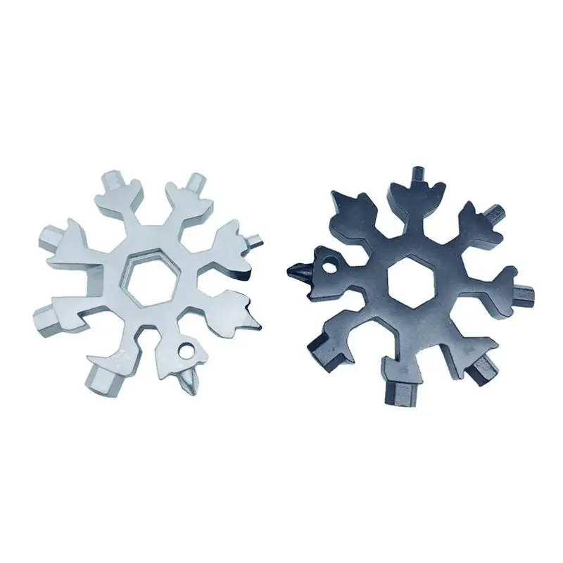 18 In 1 Outdoor Multi-tool Card Combination Compact Portable Outdoor Snowflake