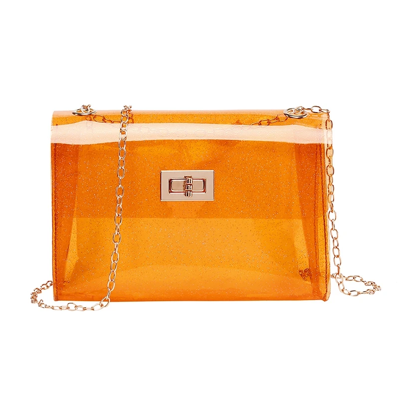 

Jelly Bag Shiny Candy Color Crossbody Handbag Girl Favorite Party Bag Messenger Shoulder Beach Bag