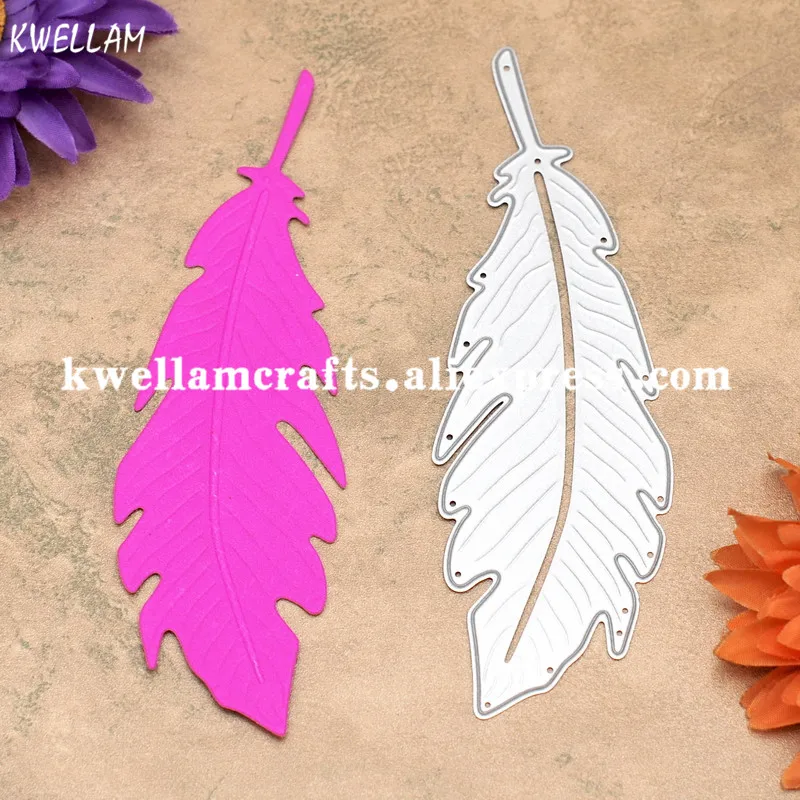 Feather Metal Die cutting Dies For DIY Scrapbooking Photo Album Decorative Embossing Folder