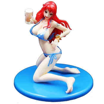

Nami swimsuit beer sexy girl one piece action figures toy one piece figure toys Collection Model Christmas gifts for children