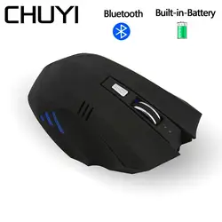 CHUYI Bluetooth мышь беспроводной перезаряжаемые USB Оптический Бесшумная мышь 800/1000/1600 точек на дюйм компьютерная мышь с площадку для ноутбука PC