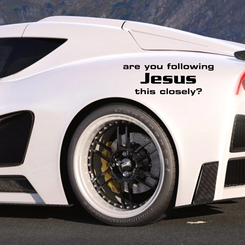 Are You Following Jesus This Closely Vinyl Decal Car Truck Window Sticker Christ Are You Following Jesus This Closely Vinyl Decal Car Truck Window Sticker Christ