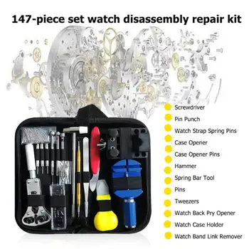 

147pcs/set Pro Watchmaking Watch Tools Case Opener Link Remover Screwdriver Spring Bar Watch Repair Tool Kit