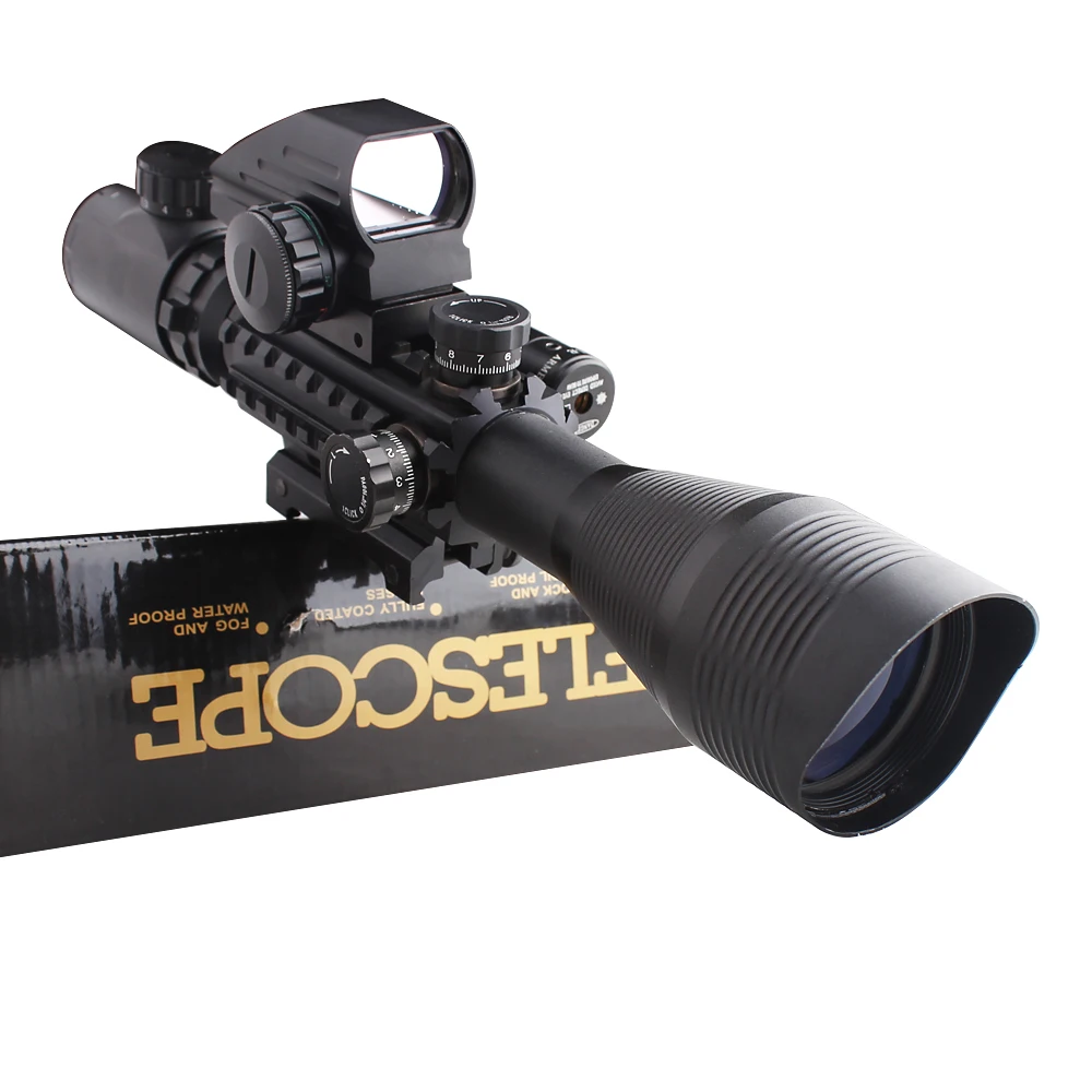 Прицел пистолет зеленый красный оптика точка 4 12X50EG Airsofts голографический Riflescope