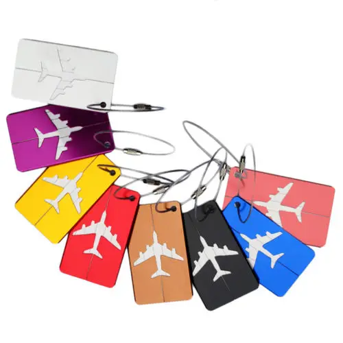 

1X Aluminium Luggage Tags Suitcase Label Name Address ID Bag Baggage Tag Travel Luggage Tag Craft Paper