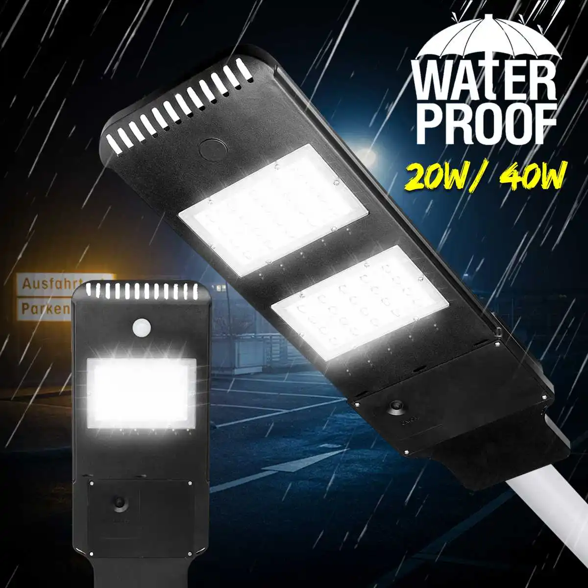 

Time Control /Lamp Pole Waterproof Solar 20/40Pcs LED Light Motion Sensor Radar Induction 3 Mode Energy Saving Motion Sensor