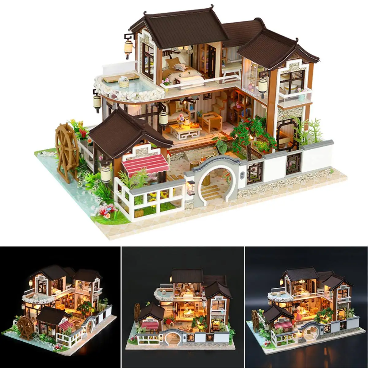 

New Diy Miniature Dollhouse Wooden Miniature Handmade Doll Houses Furniture Model Kits Box Handmade Toys For Children Girl Gifts