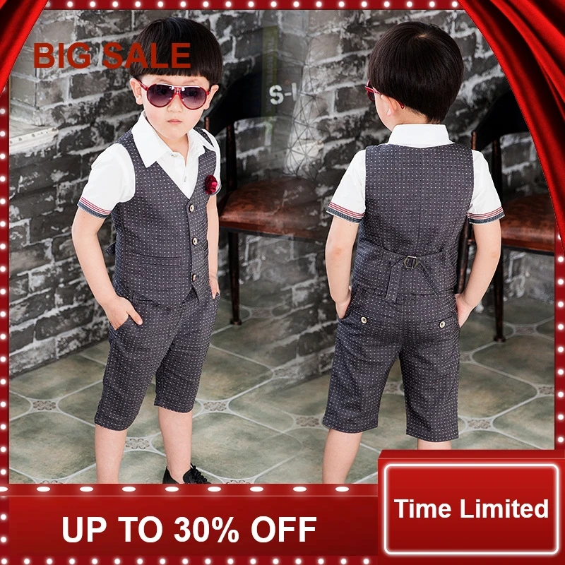 

Children Suit Baby Boys Suits Kids Blazer Boys Formal Suit For Weddings Boys Clothes Set Kids Vest+Pants 2pcs 3-19Y