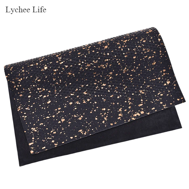Lychee Life A4 блестящая синтетическая искусственная кожа ткань для шитья аксессуаров